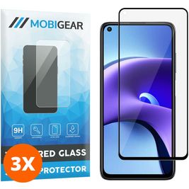 Mobigear Premium Xiaomi Redmi Note 9T Panzerglas Gehärtetes Glas Displayschutz - Hüllenfreundlich - Schwarz (3er Pack)