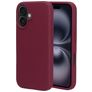 Mobiparts iPhone 16 Silikon Hülle Backcover - Plum Red