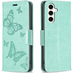 Mobigear Butterfly Samsung Galaxy S23 FE Hülle Klapphülle Geldbörse - Grün