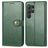 Mobigear Snap Button Samsung Galaxy S25 Plus Hülle Klapphülle Geldbörse - Grün