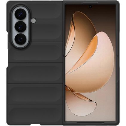 Mobigear Bumpy Samsung Galaxy Z Fold 8 Ultra Hülle Flexibles TPU Backcover - Schwarz