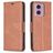 Mobigear Excellent Motorola Moto G24 Hülle Klapphülle Geldbörse - Braun