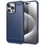 Mobigear Brushed Slim iPhone 16 Pro Hülle Flexibles TPU Backcover - Blau
