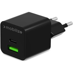 Mobilize Dual USB / USB-C Ladegerät Power Delivery 30W - Schwarz