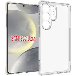 Mobigear Cushion Durchsichtig Samsung Galaxy S25 Ultra Hülle Flexibles TPU Backcover - Transparent