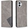 Mobigear Rhombus Slim Nothing Phone (1) Hülle Klapphülle - Grau