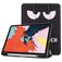Mobigear Tri-Fold Gel iPad Air 4 (2020) Hülle TPU,Kunstleder Klapphülle + Stifthalter - Do Not Touch