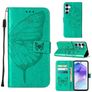 Mobigear Butterfly Samsung Galaxy A55 Hülle Klapphülle Geldbörse - Grün