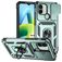 Mobigear Armor Ring Cam Slide Xiaomi Redmi A1 4G Hülle Hardcase Backcover Stoßfest mit Ringhalter und Kamera Slider - Grün