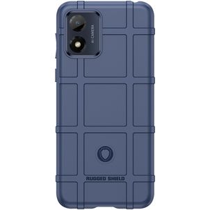 Mobigear Rugged Shield Motorola Moto E13 Hülle Flexibles TPU Backcover Stoßfest - Blau