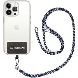 Mobigear Lanyard Universal-Handykette einstellbar - Schwarz / Weiß / Grün