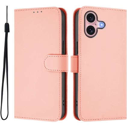 Mobigear Urban Wallet iPhone 16 Hülle Klapphülle Geldbörse - Pink