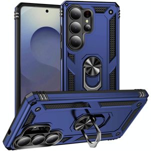 Mobigear Armor ring Samsung Galaxy S26 Ultra Hülle Hardcase Backcover Stoßfest mit Ringhalter - Blau