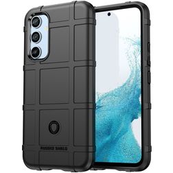 Mobigear Rugged Shield Samsung Galaxy A54 Hülle Flexibles TPU Backcover Stoßfest - Schwarz