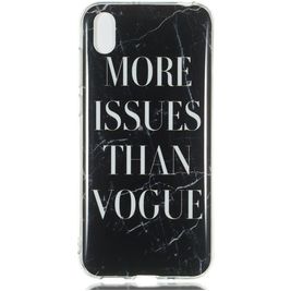 Mobigear Marble Huawei Y5 (2019) Hülle Flexibles TPU Backcover - Schwarz