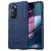 Mobigear Rugged Shield Motorola Edge X30 Hülle Flexibles TPU Backcover Stoßfest - Blau