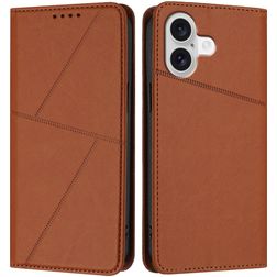 Mobigear Frosted Flip iPhone 17 Hülle Klapphülle Geldbörse - Braun
