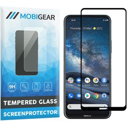 Mobigear Premium Nokia 8.3 Panzerglas Gehärtetes Glas Displayschutz - Hüllenfreundlich - Schwarz