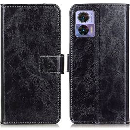 Mobigear Basic Motorola Edge 30 Neo Hülle Klapphülle Geldbörse - Schwarz