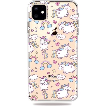 Mobigear Design iPhone 11 Pro Hülle Flexibles TPU Backcover - Einhorn