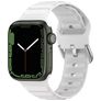 Mobigear Bumpy Silikon Apple Watch Armband Dornschließe - 42/41/40/38 mm - Weiß