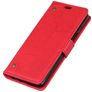 Mobigear Ranch Motorola One Power Hülle Klapphülle Geldbörse - Rot