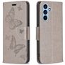 Mobigear Butterfly Samsung Galaxy A54 Klapphülle Portemonnaie - Grau