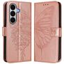 Mobigear Butterfly Samsung Galaxy A27 Hülle Klapphülle Geldbörse - Roségold