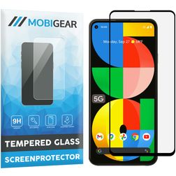 Mobigear Premium Google Pixel 5a 5G Panzerglas Displayschutz - Hüllenfreundlich - Schwarz