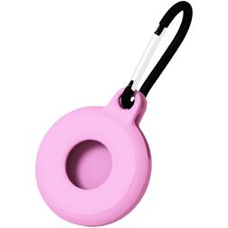Mobigear Circle Key Apple AirTag Hülle Flexibles TPU Schlüsselanhänger - Pink