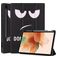 Mobigear Tri-Fold Gel Samsung Galaxy Tab S7 FE Hülle TPU,Kunstleder Klapphülle + Stifthalter - Do Not Touch