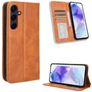 Mobigear Sensation Samsung Galaxy A35 Hülle Klapphülle Geldbörse - Braun