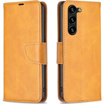 Mobigear Excellent Samsung Galaxy S24 Plus Hülle Klapphülle Geldbörse - Cognac