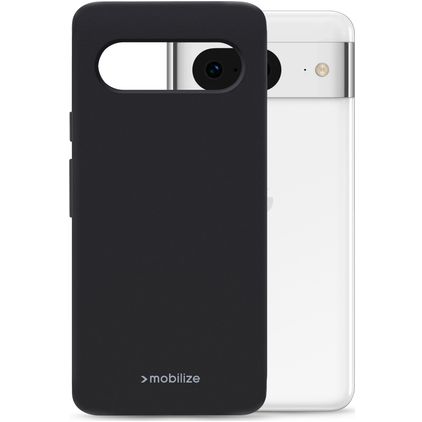Mobilize Rubber Gelly Google Pixel 8 Hülle Flexibles TPU Backcover - Matt Black