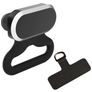 Mobigear 2in1 Aluminium Anti-Staub-Stecker mit Lanyard Patch - Apple Lightning - Schwarz