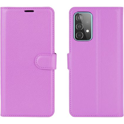 Mobigear Classic Samsung Galaxy A52s 5G Hülle Klapphülle Geldbörse - Lila
