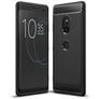 Mobigear Brushed Slim Sony Xperia XZ3 Hülle Flexibles TPU Backcover - Schwarz