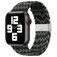 Mobigear Braided Nylon Apple Watch Armband Klappschließe - 49/46/45/44 mm - Schwarz / Grün