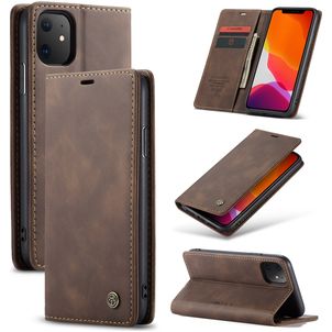 Caseme 013 iPhone 11 Hülle Klapphülle Geldbörse - Braun