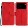 Mobigear Stitch iPhone 17 Pro Hülle Klapphülle Geldbörse - Rot