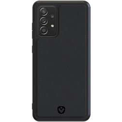 Valenta Snap Samsung Galaxy A72 Hülle Echtes Leder Backcover - Schwarz