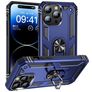 Mobigear Armor Ring iPhone 16 Pro Max Hülle Hardcase Backcover Stoßfest mit Ringhalter - Blau