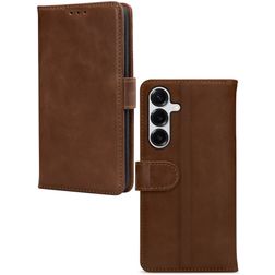 Mobilize Wallet Samsung Galaxy S26 Plus Hülle Echtes Leder Klapphülle Geldbörse - Braun
