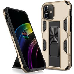Mobigear Armor Stand iPhone 12 Pro Max Hülle Hardcase Backcover Stoßfest mit Ständer - Gold