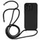 Mobigear Lanyard iPhone 14 Pro Silikon Handykette - Schwarz