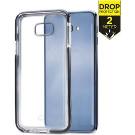 Mobilize Shatterproof Samsung Galaxy J4 Plus Hülle Hardcase Backcover Stoßfest - Transparent / Schwarz