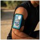 Mobigear Go Active Handyhalterung Joggen OPPO A54 5G Sporthülle Neopren Sportarmband - Blau