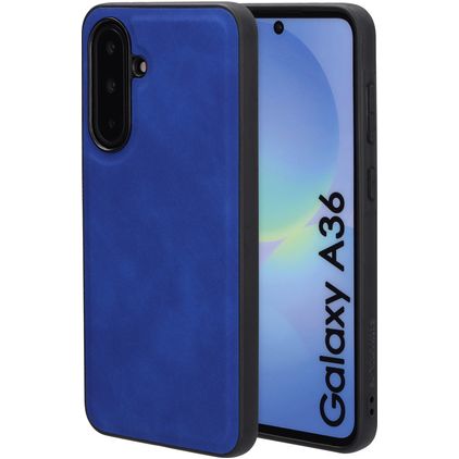 Mobiparts Classic Samsung Galaxy A36 MagSafe Hülle TPU,Kunstleder Backcover - Sapphire Blue