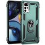 Mobigear Armor Ring Motorola Moto G22 Hülle Hardcase Backcover Stoßfest mit Ringhalter - Grün