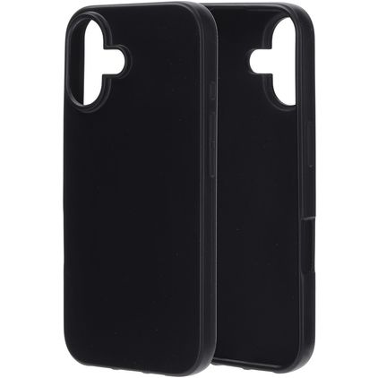 Mobiparts Classic iPhone 16 Hülle Flexibles TPU Backcover - Schwarz